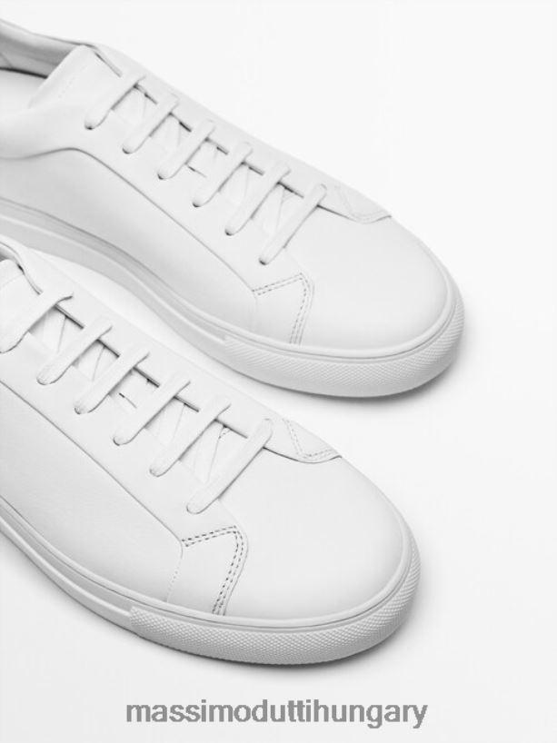 bőr edzőcipők fehér férfiak NXX8V8756 Massimo Dutti