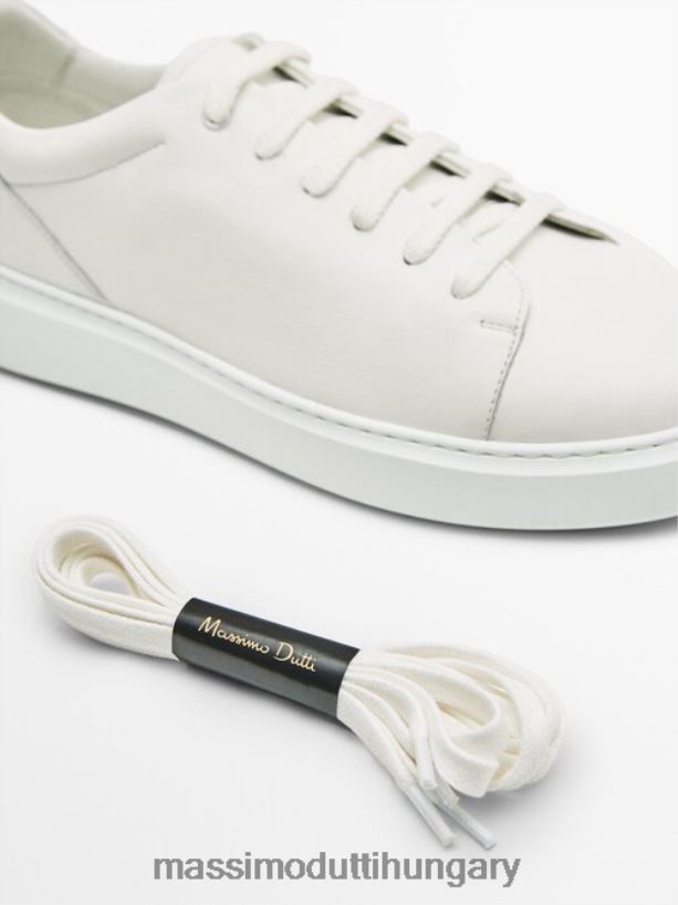 bőr edzőcipők fehér férfiak NXX8V8788 Massimo Dutti