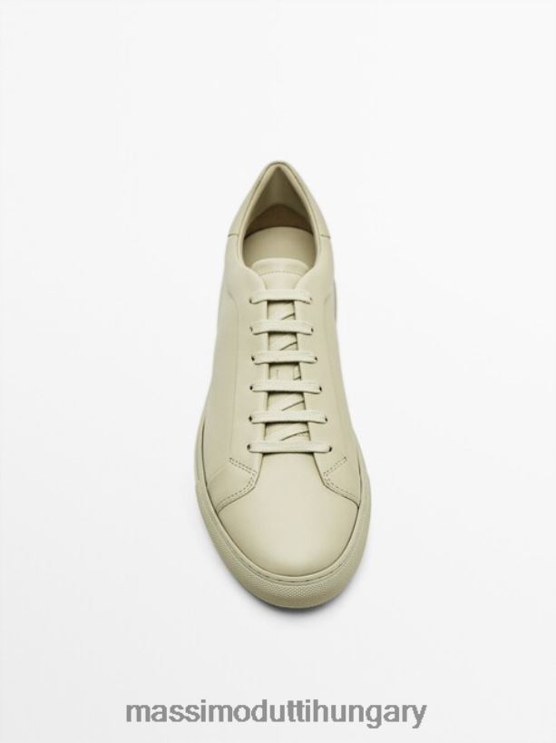 bőr edzőcipők krém férfiak NXX8V8759 Massimo Dutti