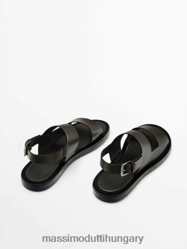 bőr szandál - limitált kiadás barna férfiak NXX8V8764 Massimo Dutti