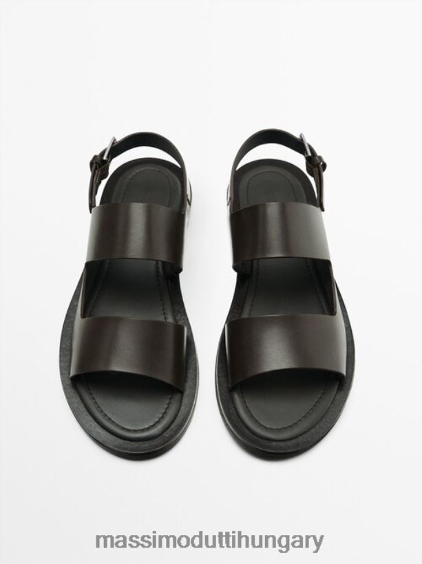 bőr szandál - limitált kiadás barna férfiak NXX8V8764 Massimo Dutti