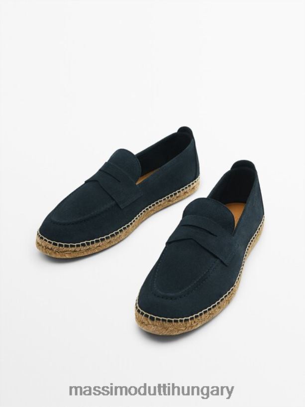 filléres pántos espadrillák kék férfiak NXX8V8769 Massimo Dutti