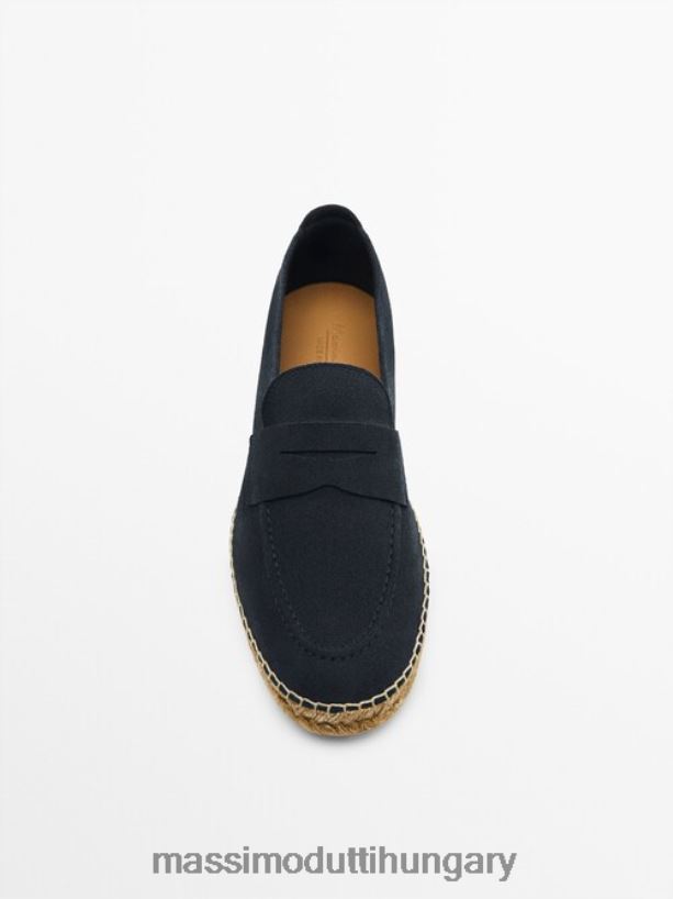 filléres pántos espadrillák kék férfiak NXX8V8769 Massimo Dutti