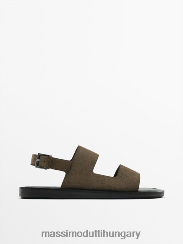 hasított bőr csúszdák nyérc férfiak NXX8V8762 Massimo Dutti