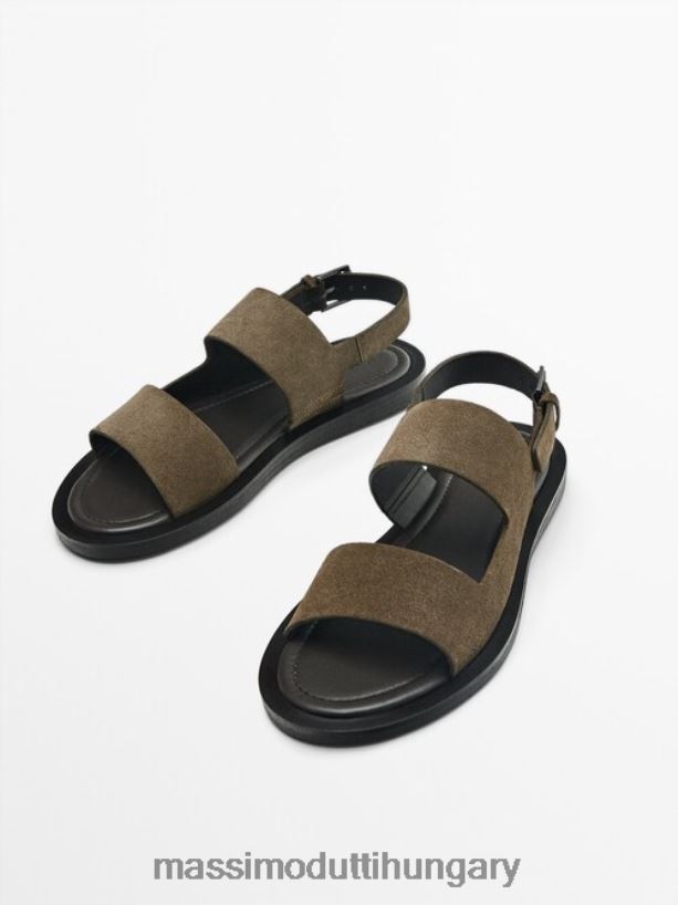 hasított bőr csúszdák nyérc férfiak NXX8V8762 Massimo Dutti