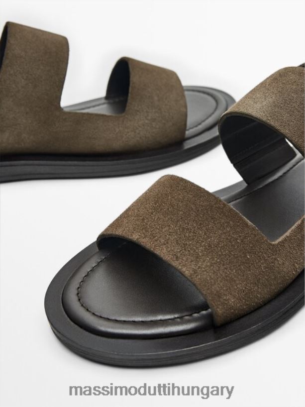 hasított bőr csúszdák nyérc férfiak NXX8V8762 Massimo Dutti