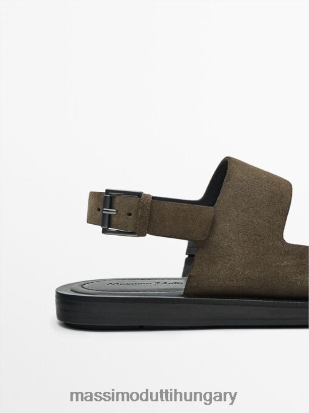 hasított bőr csúszdák nyérc férfiak NXX8V8762 Massimo Dutti