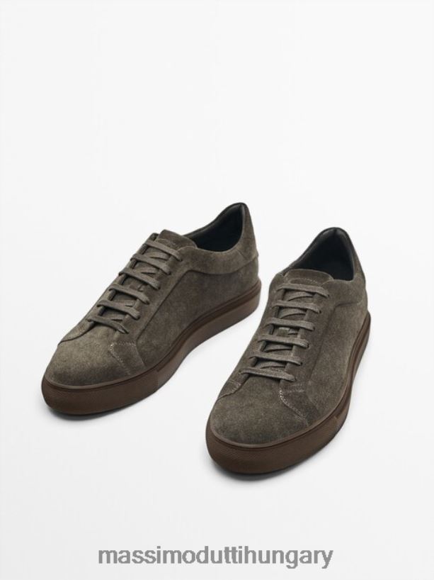 hasított velúr edzőcipő szürke férfiak NXX8V8758 Massimo Dutti