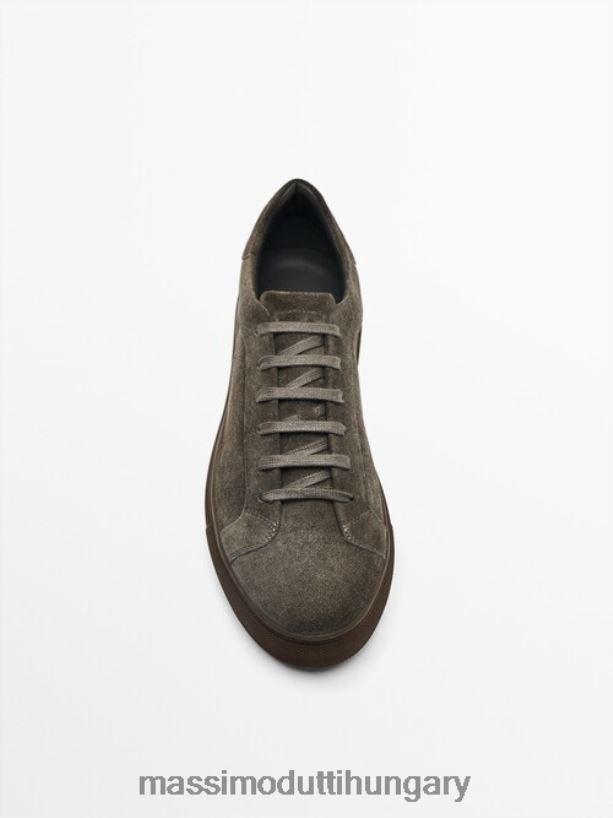 hasított velúr edzőcipő szürke férfiak NXX8V8758 Massimo Dutti