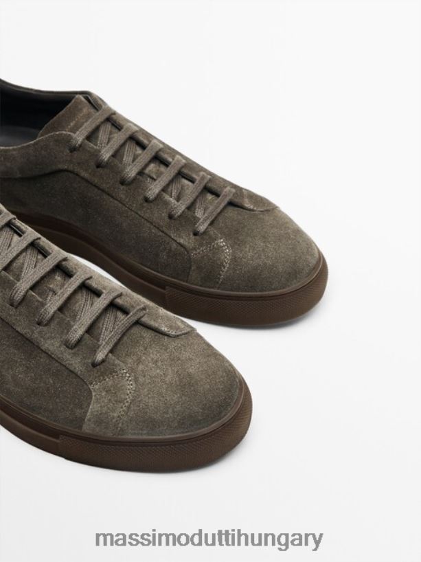 hasított velúr edzőcipő szürke férfiak NXX8V8758 Massimo Dutti