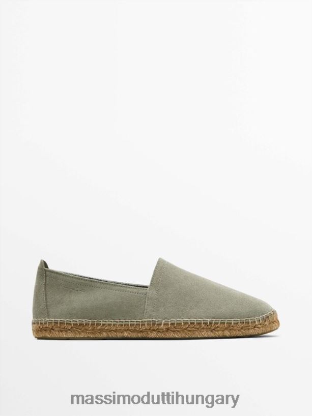 hasított velúr espadrillák kő férfiak NXX8V8766 Massimo Dutti