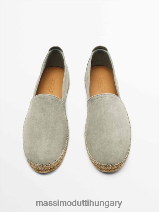 hasított velúr espadrillák kő férfiak NXX8V8766 Massimo Dutti