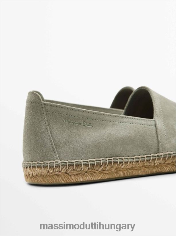 hasított velúr espadrillák kő férfiak NXX8V8766 Massimo Dutti