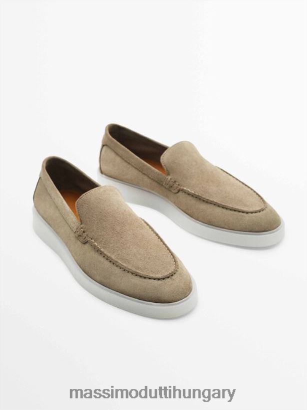 hasított velúr áttetsző naplopók homok férfiak NXX8V8777 Massimo Dutti