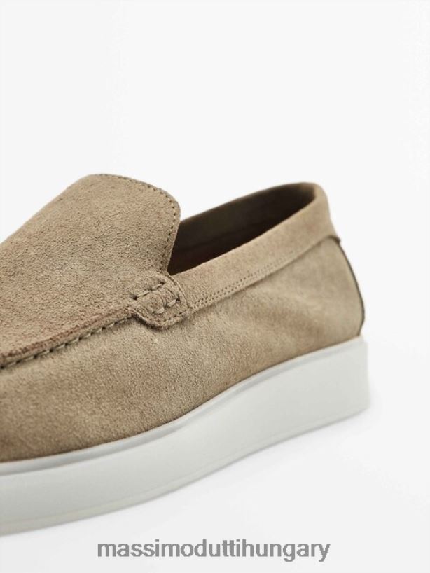 hasított velúr áttetsző naplopók homok férfiak NXX8V8777 Massimo Dutti