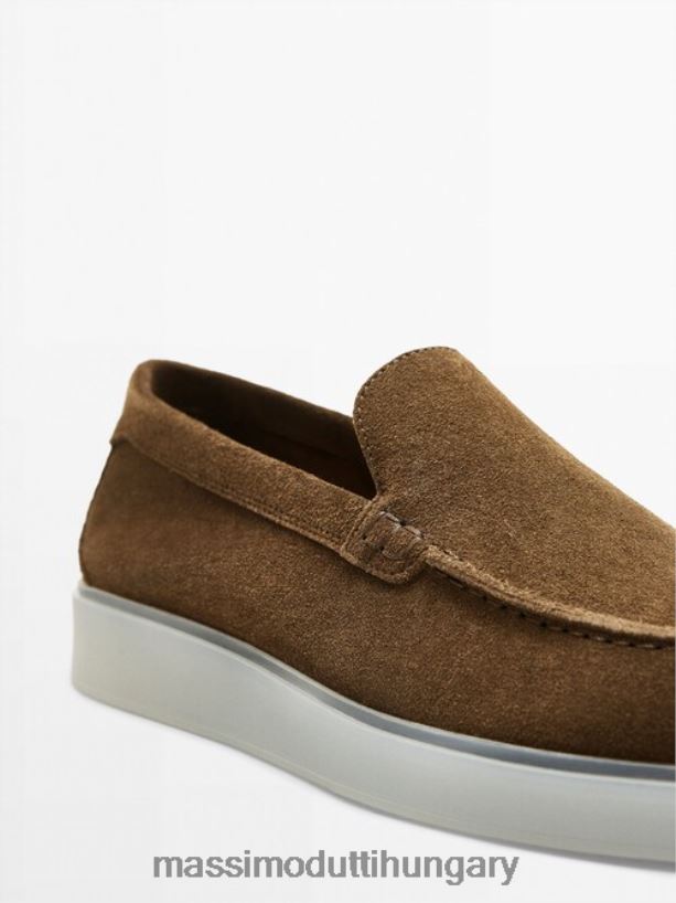 hasított velúr áttetsző talpú naplopók teve férfiak NXX8V8775 Massimo Dutti