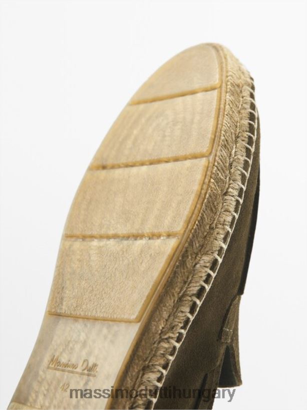 moc toe hasított velúr espadrillák khaki férfiak NXX8V8773 Massimo Dutti
