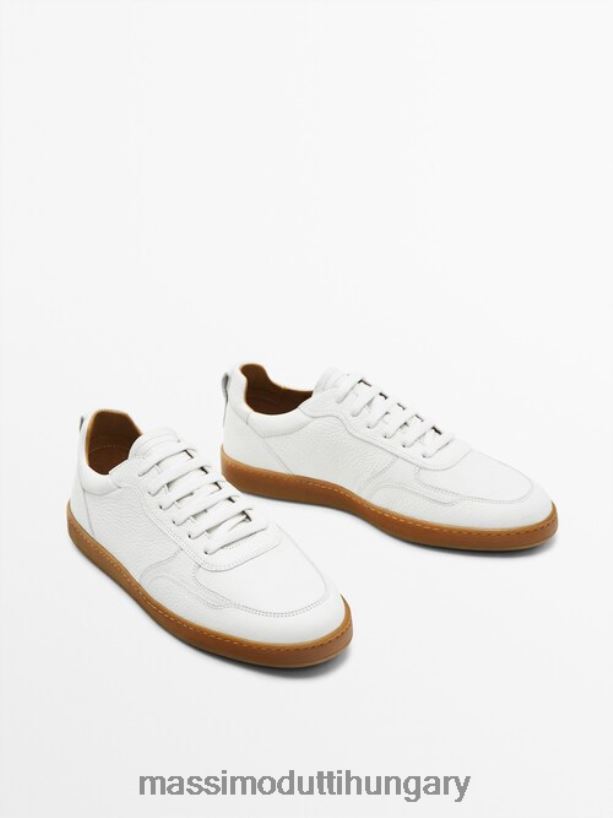 nappa bőr edzőcipők fehér férfiak NXX8V8744 Massimo Dutti