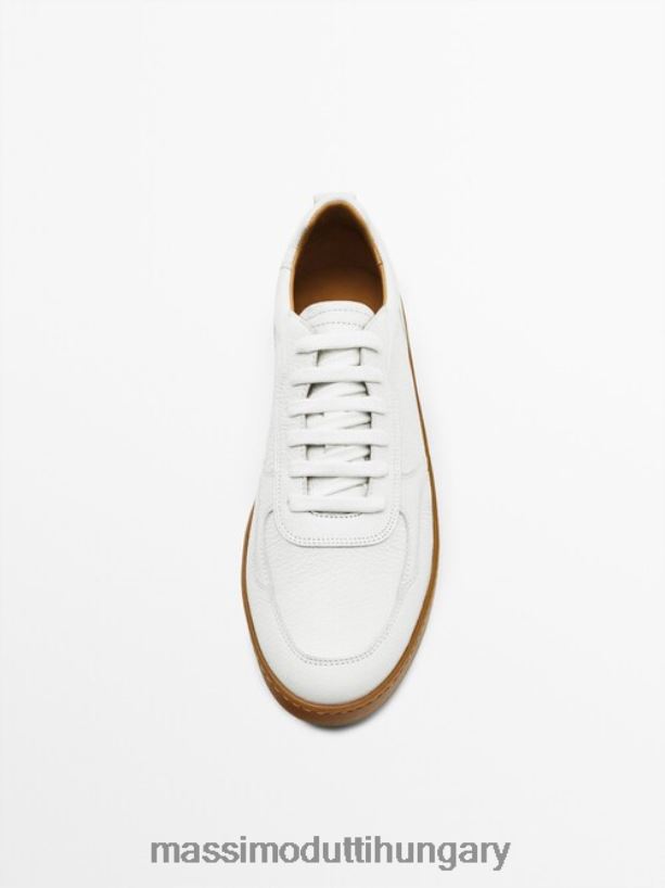 nappa bőr edzőcipők fehér férfiak NXX8V8744 Massimo Dutti