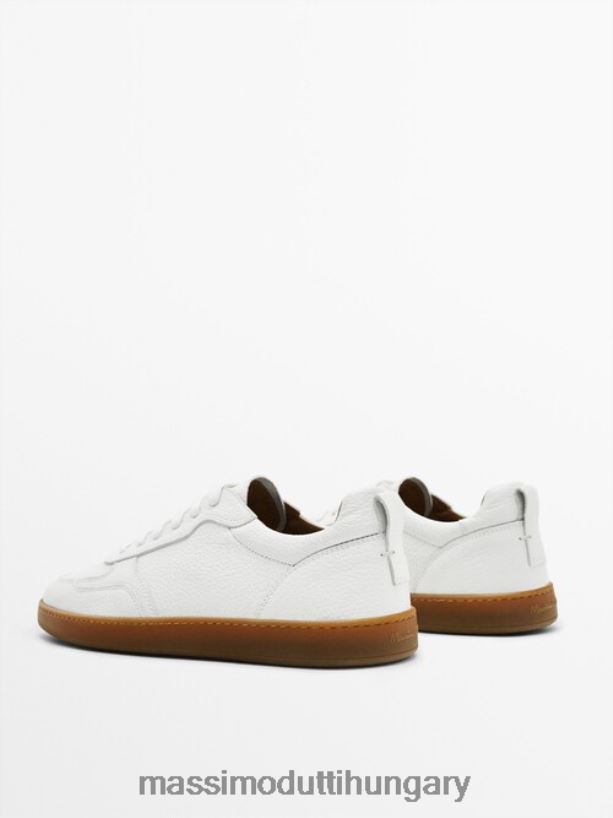 nappa bőr edzőcipők fehér férfiak NXX8V8744 Massimo Dutti