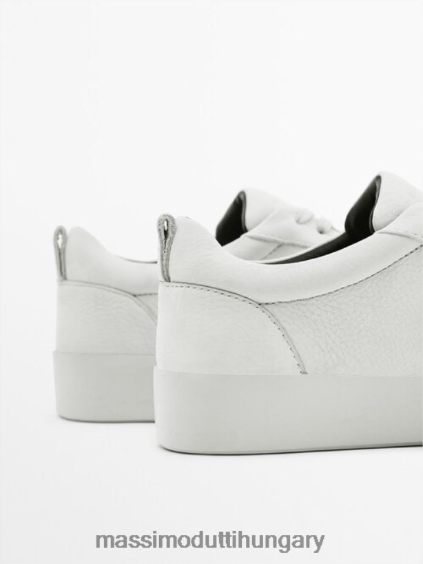 nubuk bőr edzőcipő - stúdió szürke férfiak NXX8V8790 Massimo Dutti