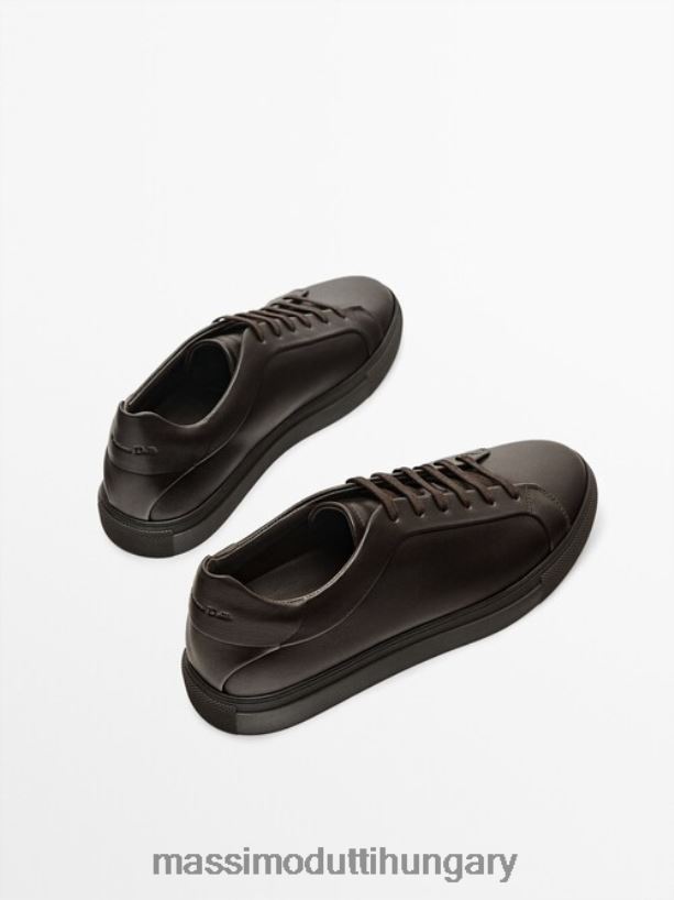 sötét bőr edzőcipők barna férfiak NXX8V8760 Massimo Dutti