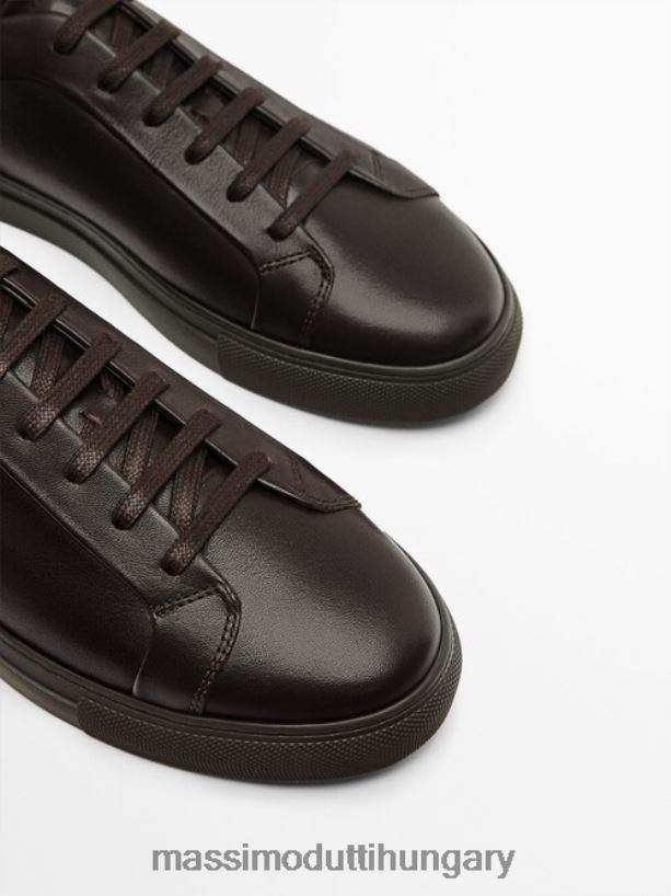 sötét bőr edzőcipők barna férfiak NXX8V8760 Massimo Dutti