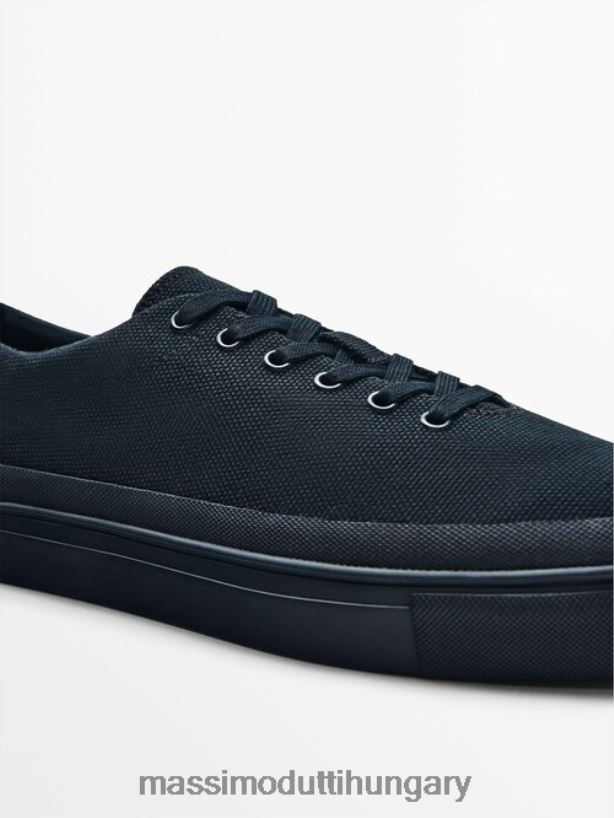 sötétkék vászon tornacipők - stúdió kék férfiak NXX8V8753 Massimo Dutti