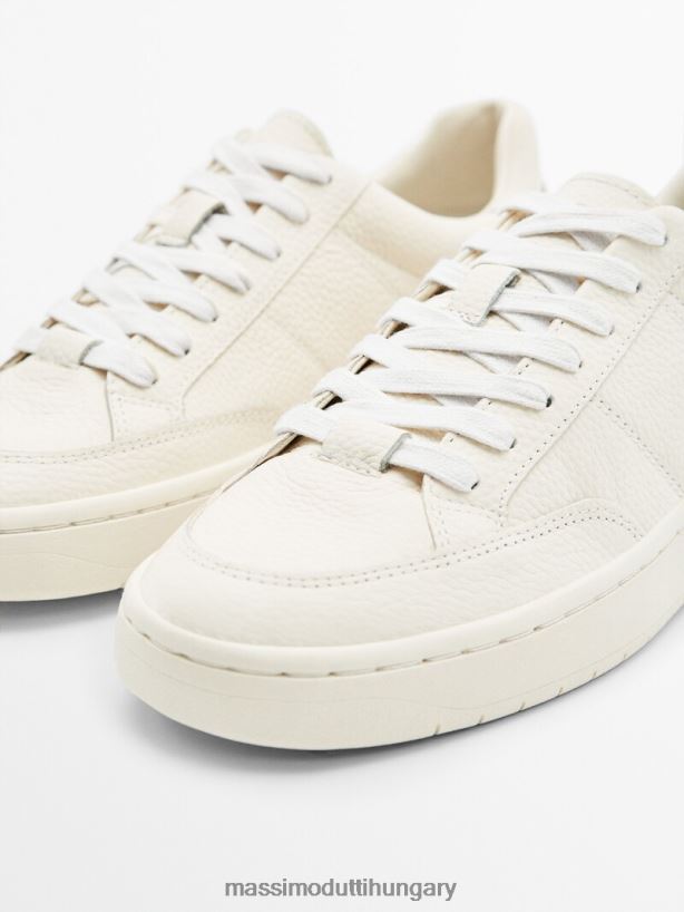 bukdácsolt bőr edzőcipők krém nők NXX8V8458 Massimo Dutti