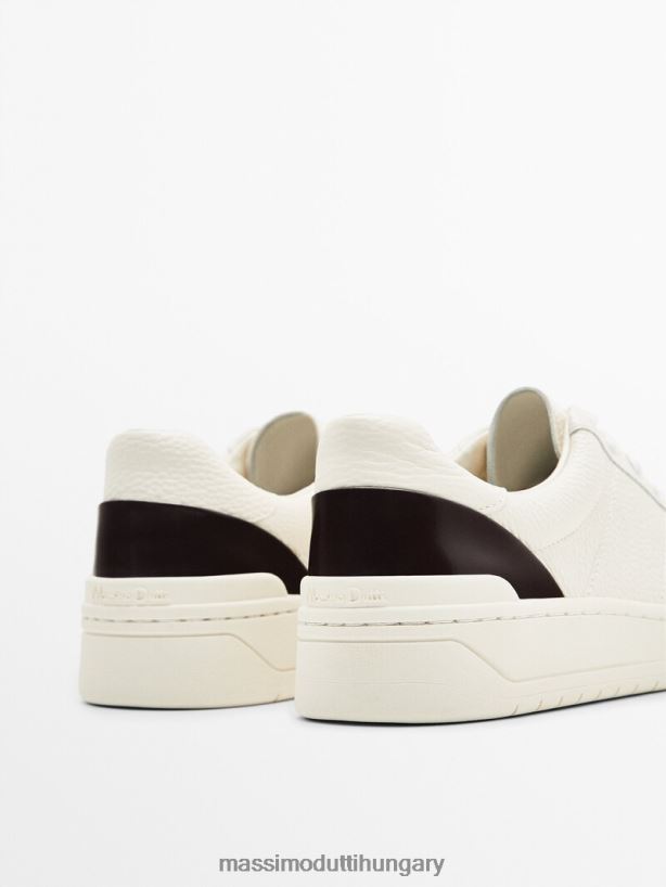 bukdácsolt bőr edzőcipők krém nők NXX8V8458 Massimo Dutti