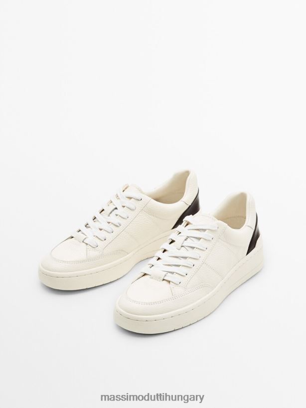 bukdácsolt bőr edzőcipők krém nők NXX8V8458 Massimo Dutti