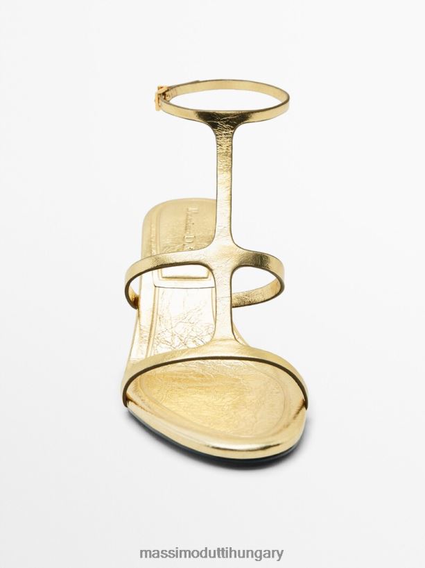 fém pántos sarkú szandál Arany nők NXX8V8411 Massimo Dutti