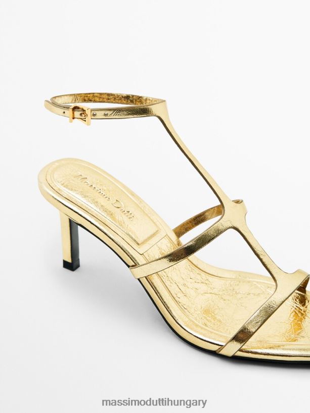 fém pántos sarkú szandál Arany nők NXX8V8411 Massimo Dutti
