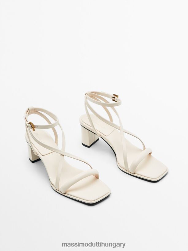 pántos blokksarkú szandál krém nők NXX8V8426 Massimo Dutti