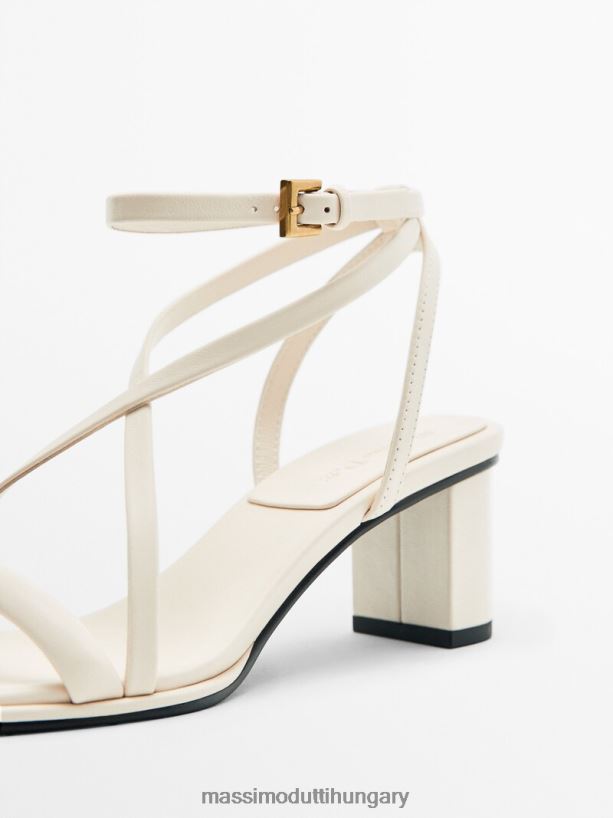 pántos blokksarkú szandál krém nők NXX8V8426 Massimo Dutti