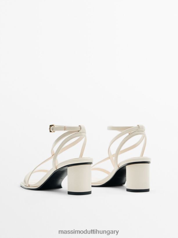 pántos blokksarkú szandál krém nők NXX8V8426 Massimo Dutti