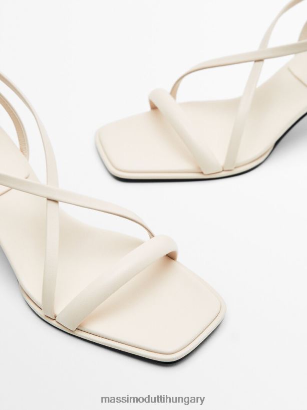 pántos blokksarkú szandál krém nők NXX8V8426 Massimo Dutti