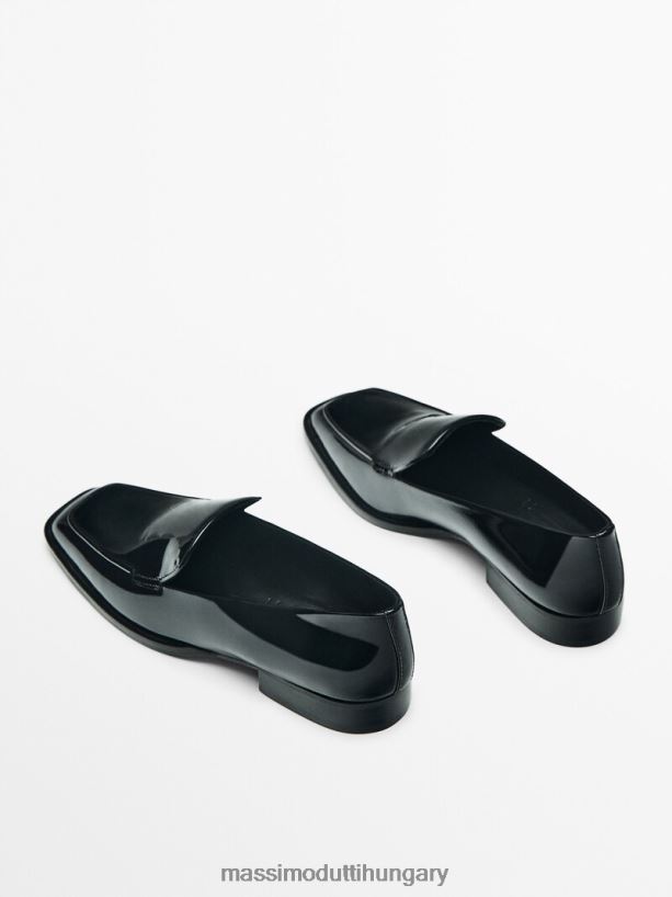 patentos szögletes orrú naplopók fekete nők NXX8V8413 Massimo Dutti