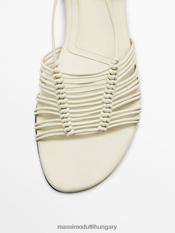 több pántos lapos szandál krém nők NXX8V8435 Massimo Dutti