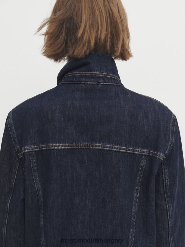 farmer kamionos kabát sötétkék nők NXX8V8278 Massimo Dutti