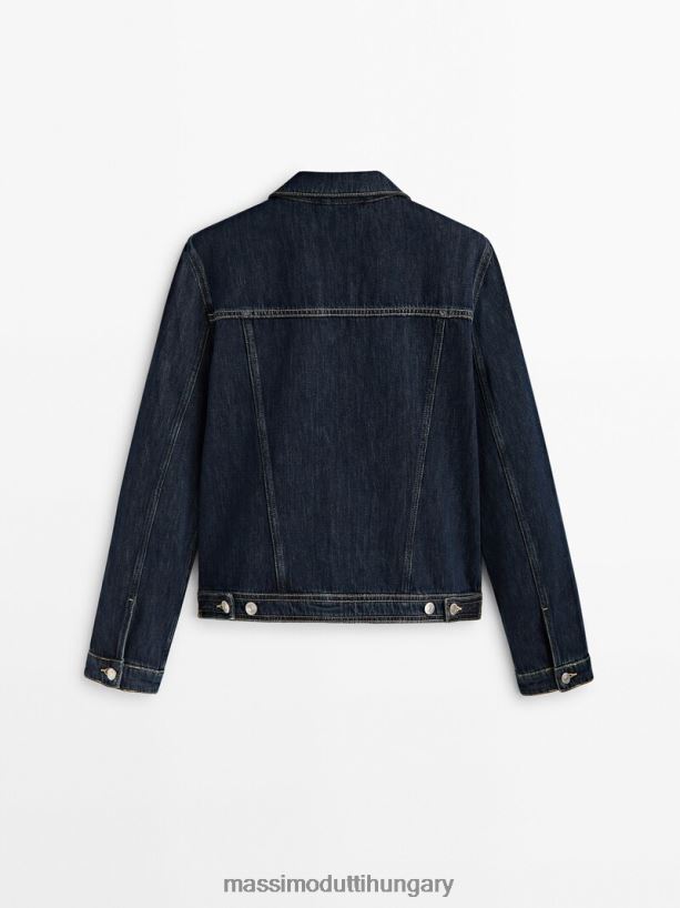 farmer kamionos kabát sötétkék nők NXX8V8278 Massimo Dutti