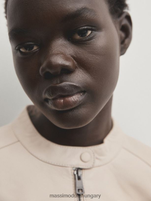 nappa bőr kabát fehér nők NXX8V8285 Massimo Dutti