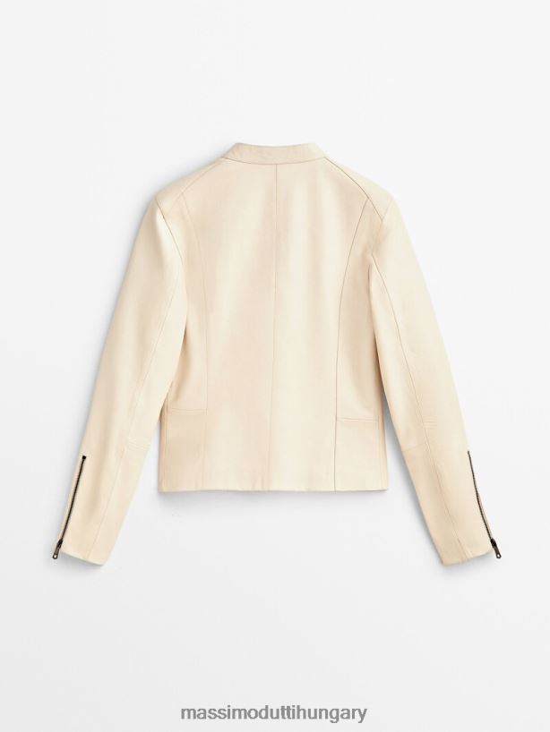 nappa bőr kabát fehér nők NXX8V8285 Massimo Dutti