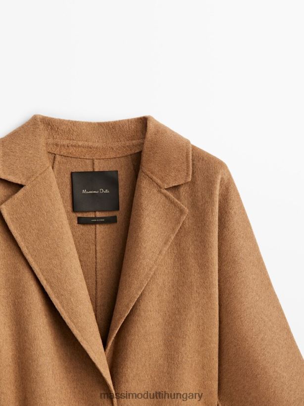 rövid köpenyes kabát övvel teve nők NXX8V8296 Massimo Dutti