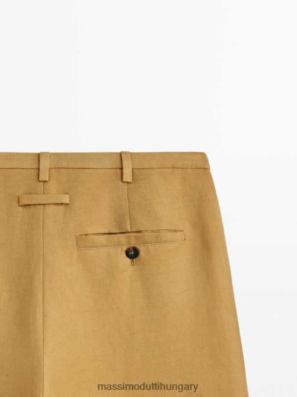 felhajtható szegélyű öltönynadrág mosott nők NXX8V8324 Massimo Dutti