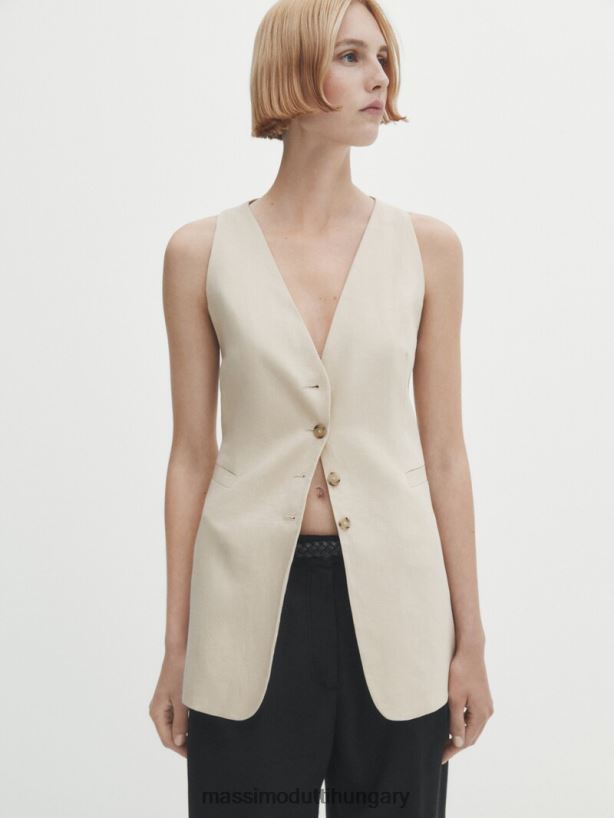 folyékony nadrág lyocell keverékben darts fekete nők NXX8V8336 Massimo Dutti